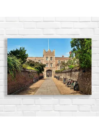 Historic Cambridge College Pathway Canvas Print